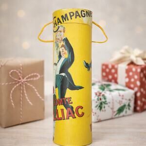 2003 Champagne Theme Cardboard Bottle Gift Box Wine Tube Holder